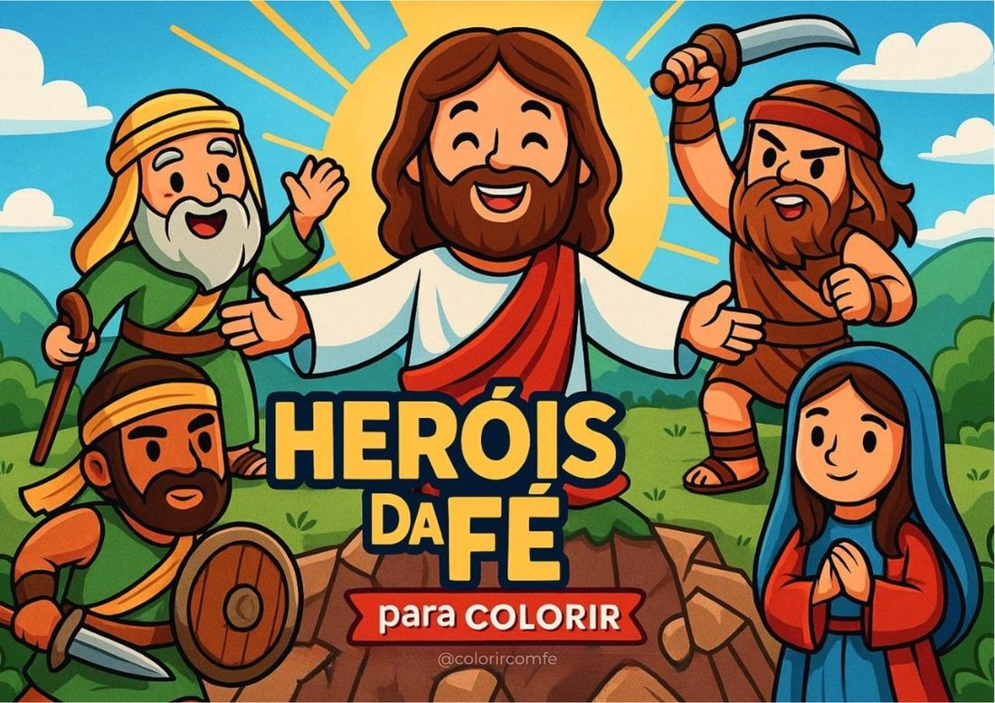 Heróis da Fé para colorir